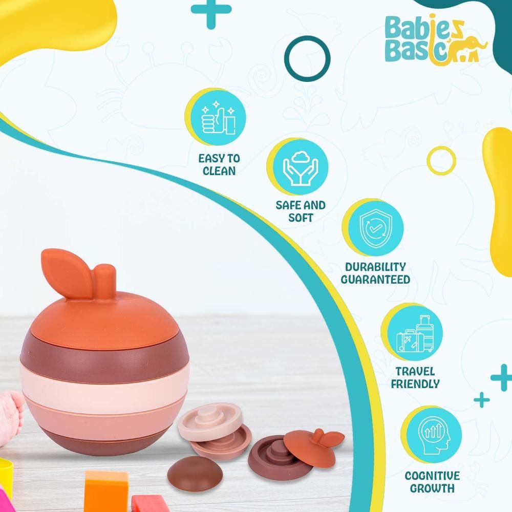 Babies Basic - Silicone Stacking Toy - Apple