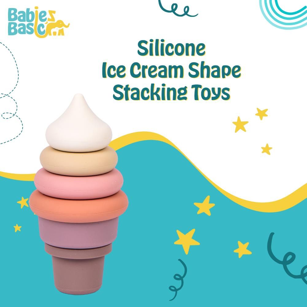 Babies Basic - Silicone Stacking Toy - Ice Cream