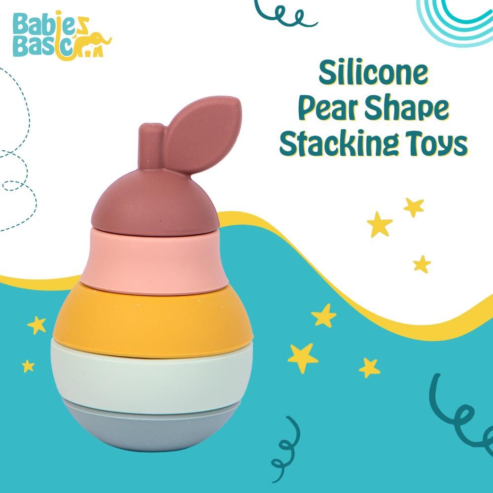 Babies Basic - Silicone Stacking Toy - Pear