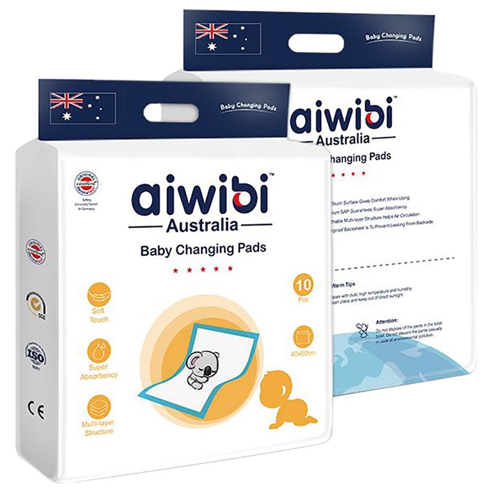 Aiwibi - Baby Changing Pads - Pack of 2 - 20pcs