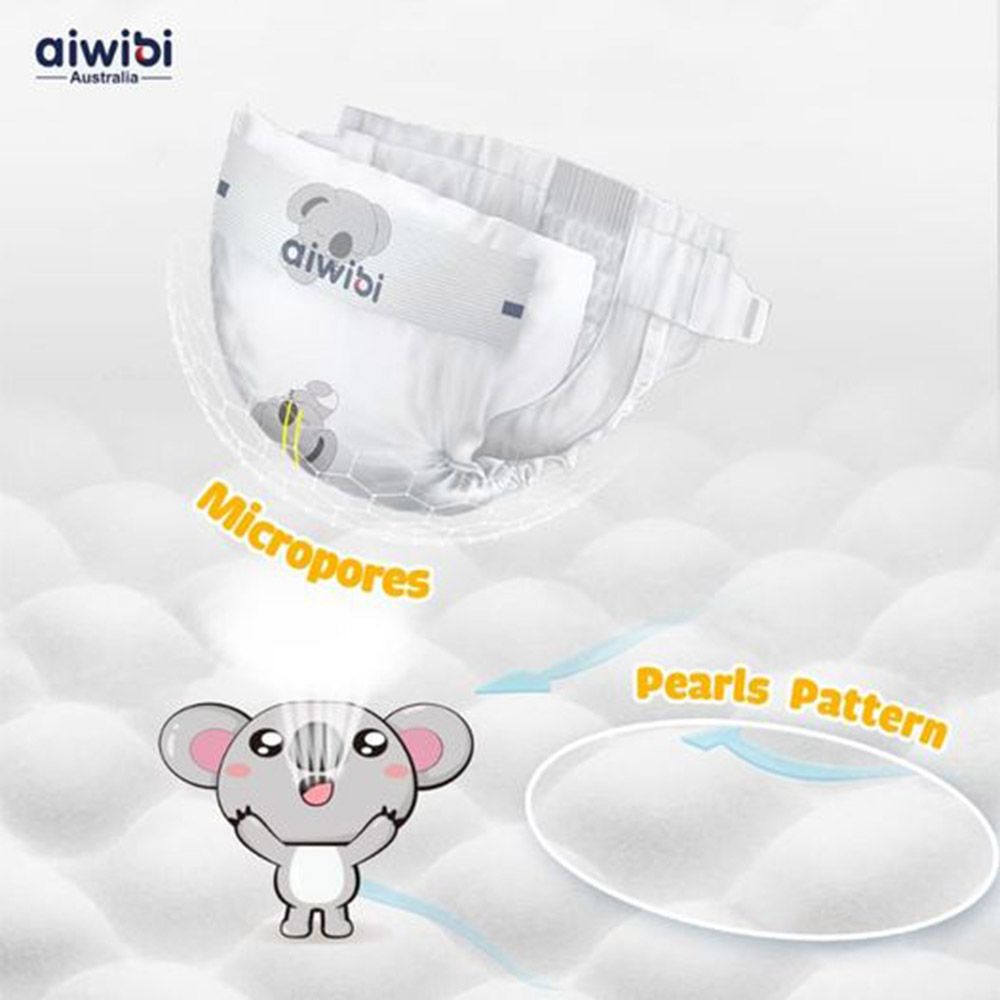 Aiwibi - Premium Ultra Thin Baby Diapers - Size 3 - 6-11 Kgs - 62 pcs