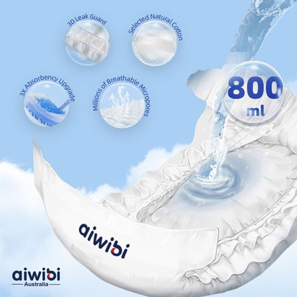 Aiwibi - Premium Ultra Thin Baby Diapers - Size 4 - 9-14 Kgs - 54 pcs