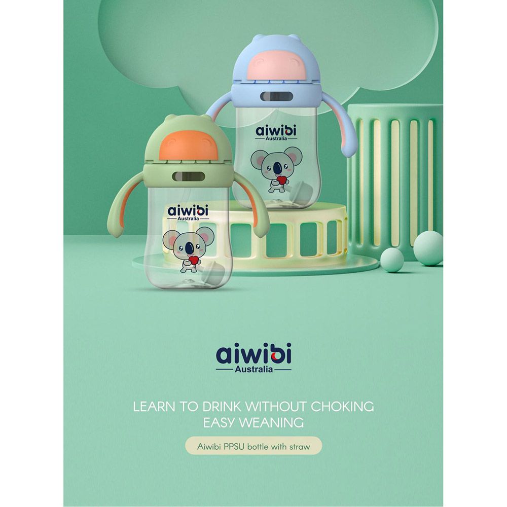 Aiwibi - Baby Water Bottle - Blue - 300 ml