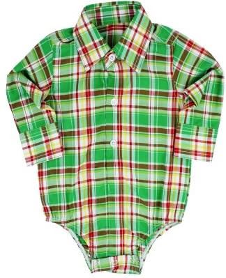 RuggedButts Hayden Plaid Button-Up Bodysuit