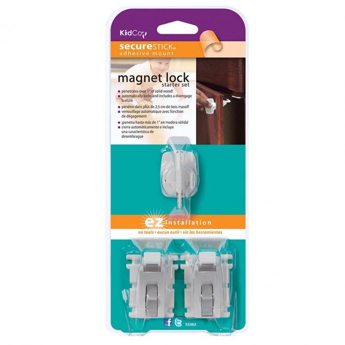 Kidco Adhesive Mount Magnet Lock-Starter Set