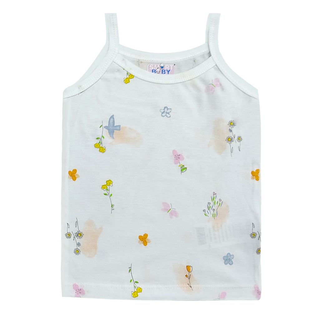 Smart Baby - 3pc-Set - Baby Girl Printed Sleeveless Spagetti Vest