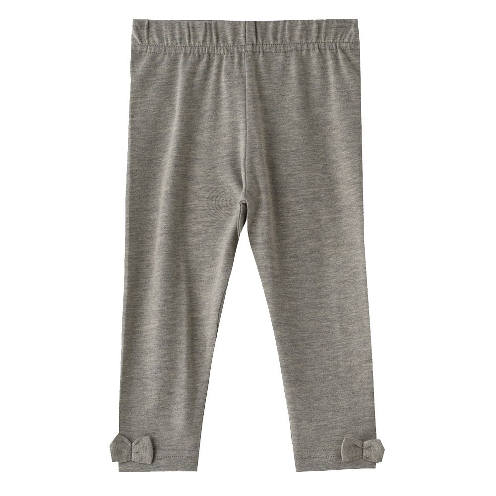 Smart Baby - Baby Girl Legging With Bow - Grey Melange