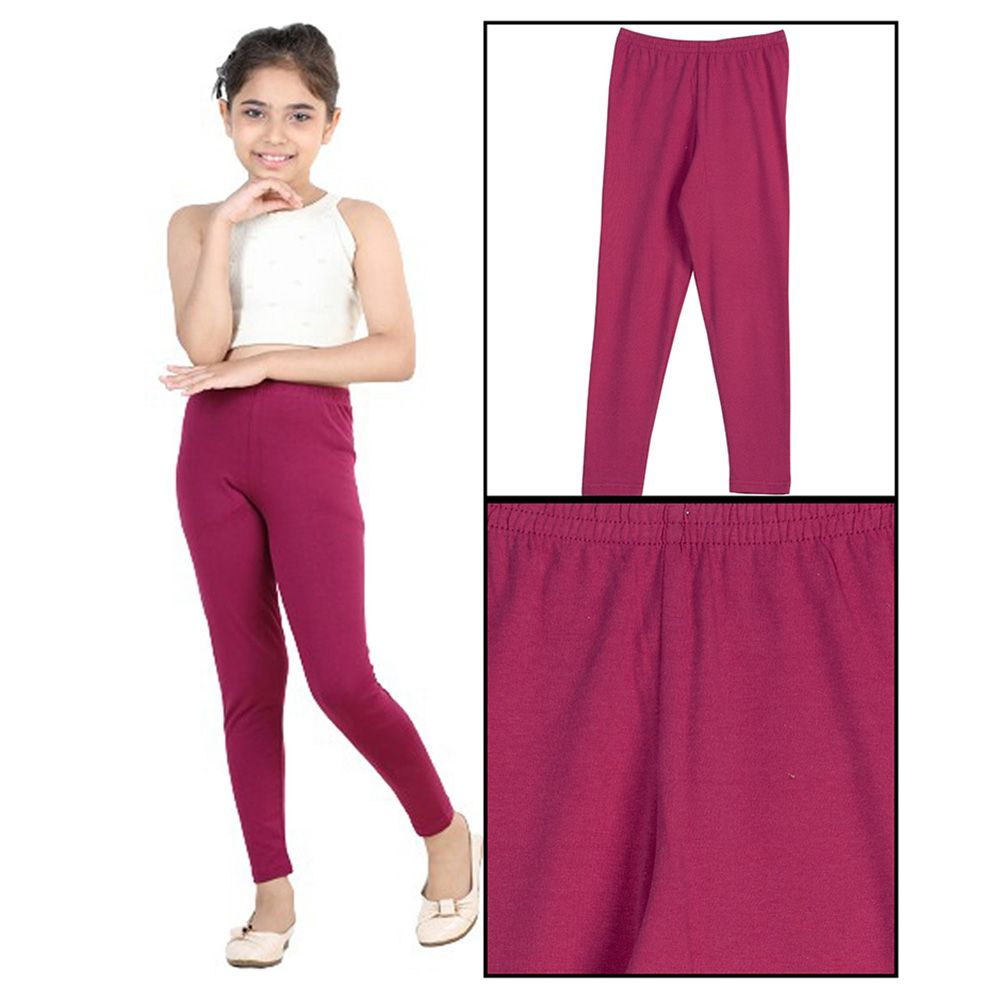 Nexgen Girls - Plain Leggings - Mauve Wine