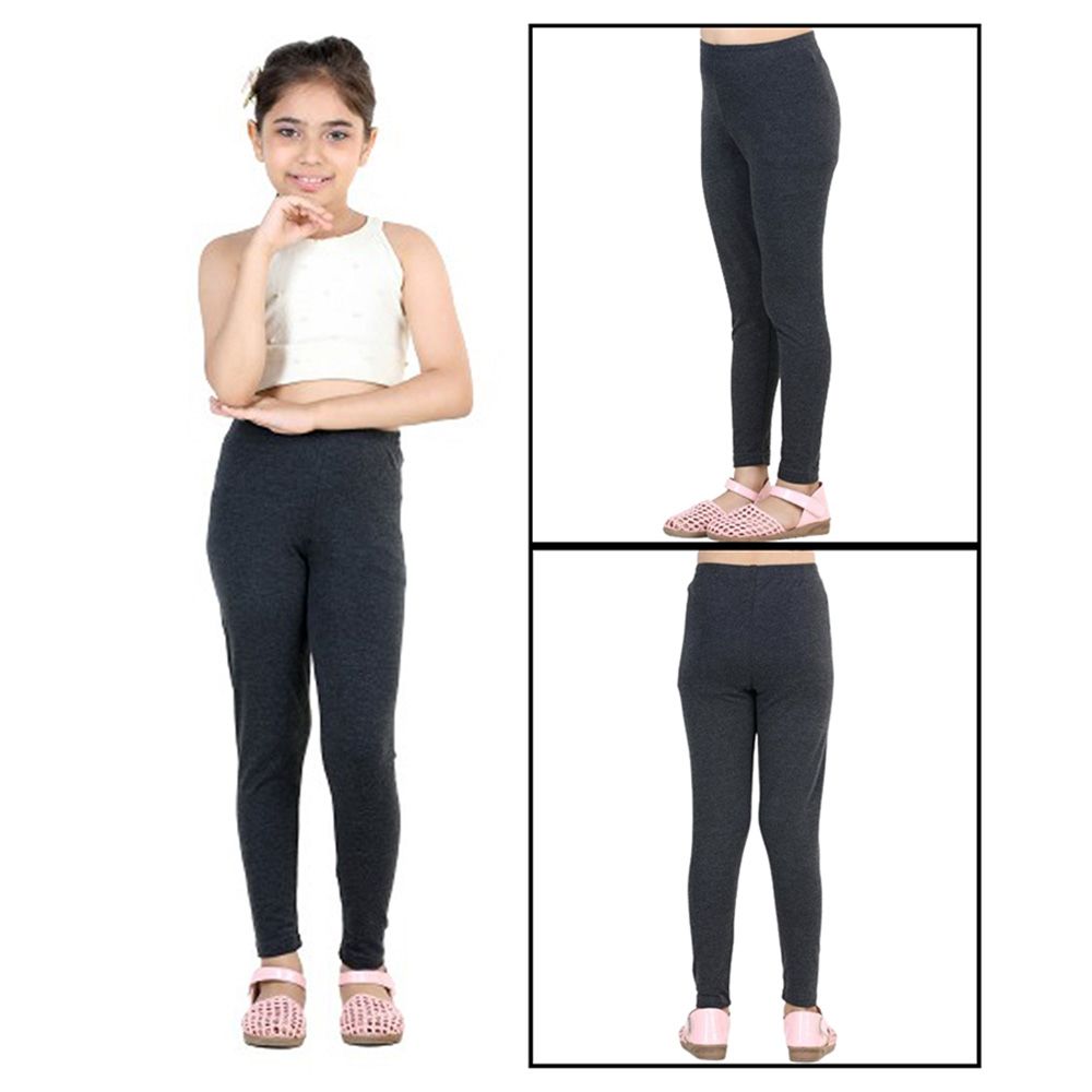 Nexgen Girls - Plain Leggings - Anthra Melange