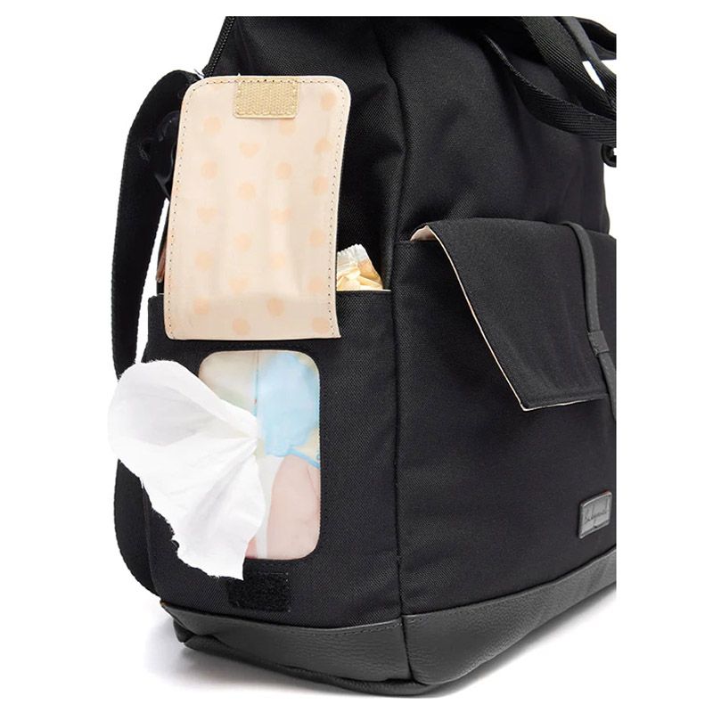 Babymel - Quinn Eco Convertible Diaper Bag - Black