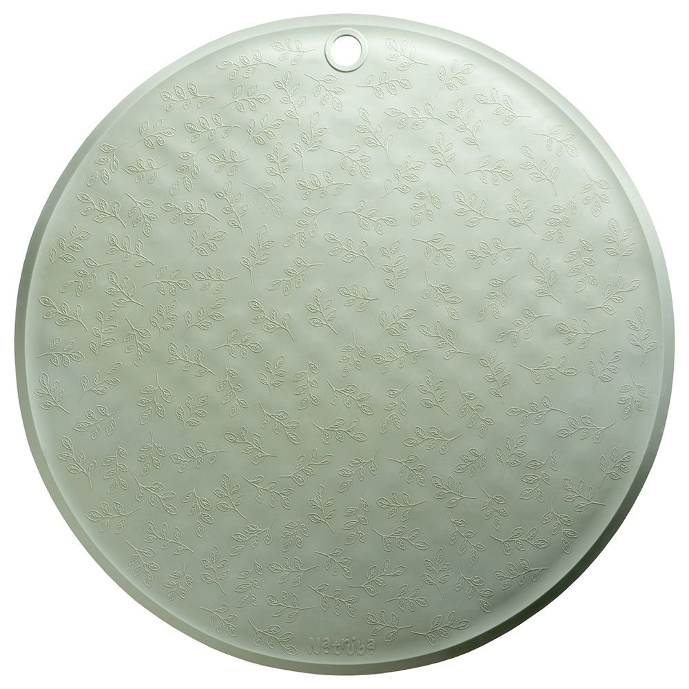 Natruba - Leaf Pattern Bath Mat - Light Green