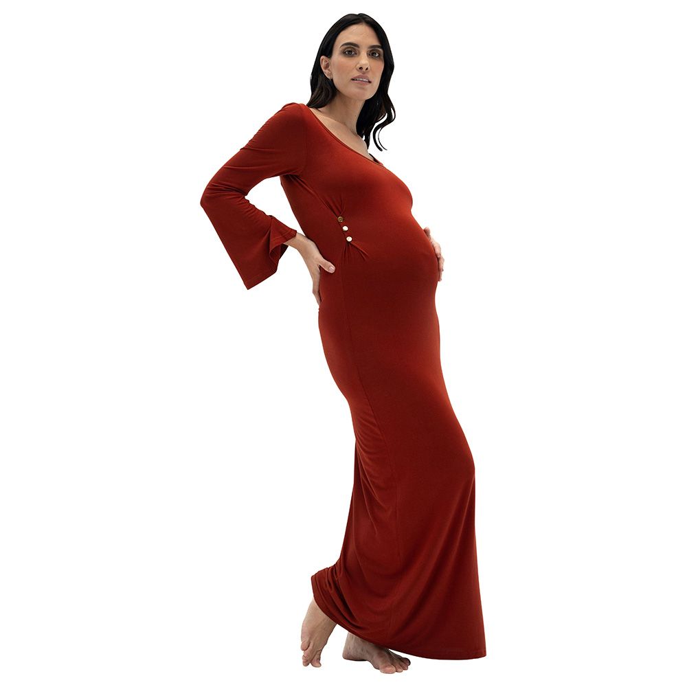 Bump'in Maternity - Ella Dress - Rose Brown