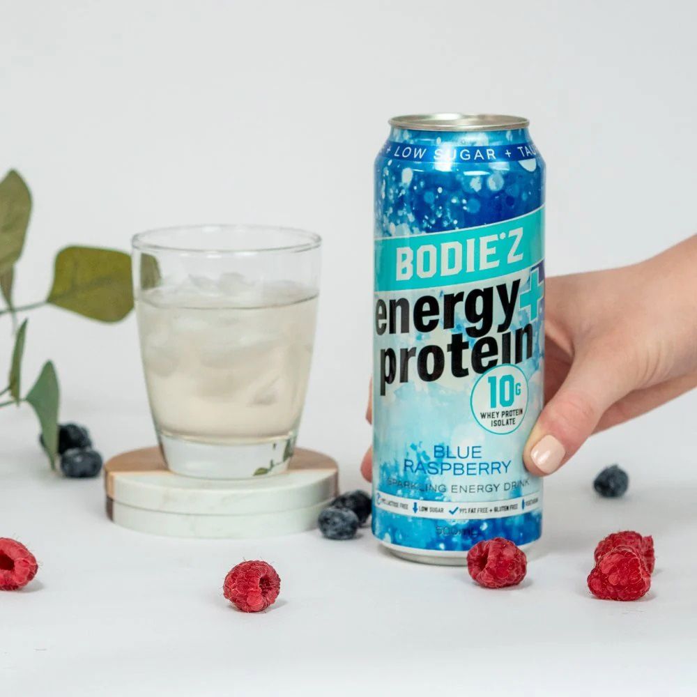 Bodie'z -  Whey Protein Isolate Energy Drink - Blue Raspberry - 500 ml