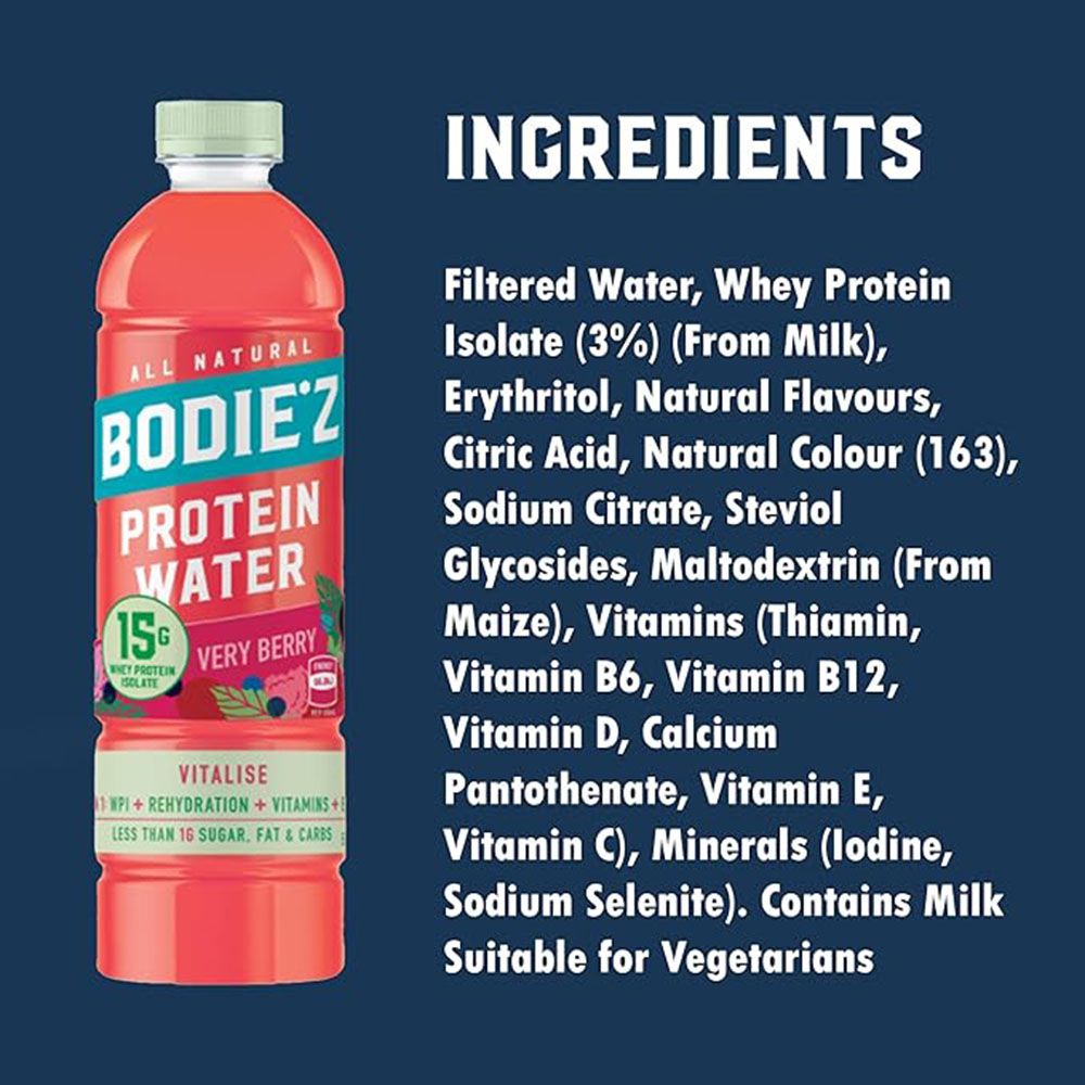 Bodie'z - Protein Water - Very Berry - 500 ml