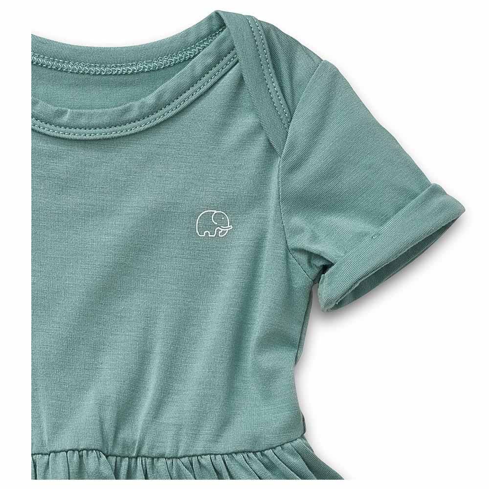 Anvi Baby - Organic Bamboo Spandex Onesie Dress - Green