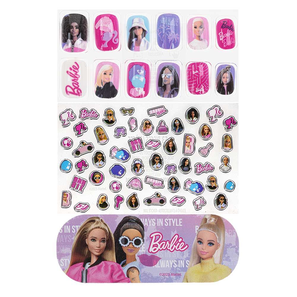 Townleygirl - Barbie Nail And Body Art Sticker Set - 66pcs