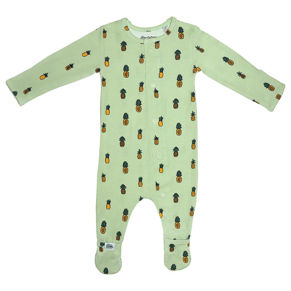 Bumbabae - Magnetic Clasp Sleepsuit - Fine Pineapple