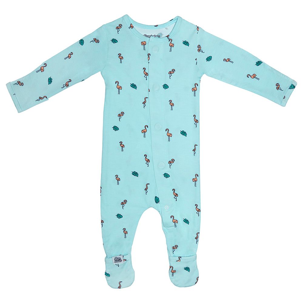 Bumbabae - Magnetic Clasp Sleepsuit - Pink Flamingo