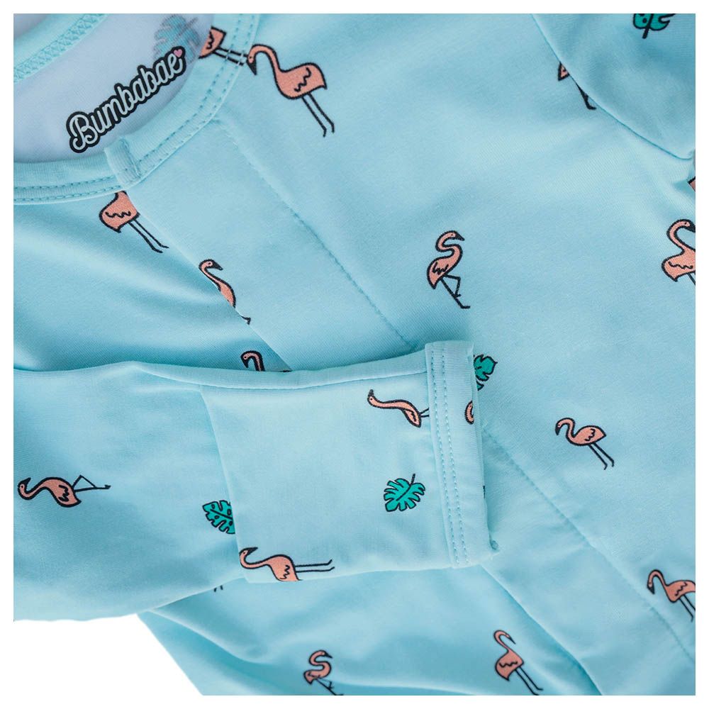 Bumbabae - Magnetic Clasp Sleepsuit - Pink Flamingo