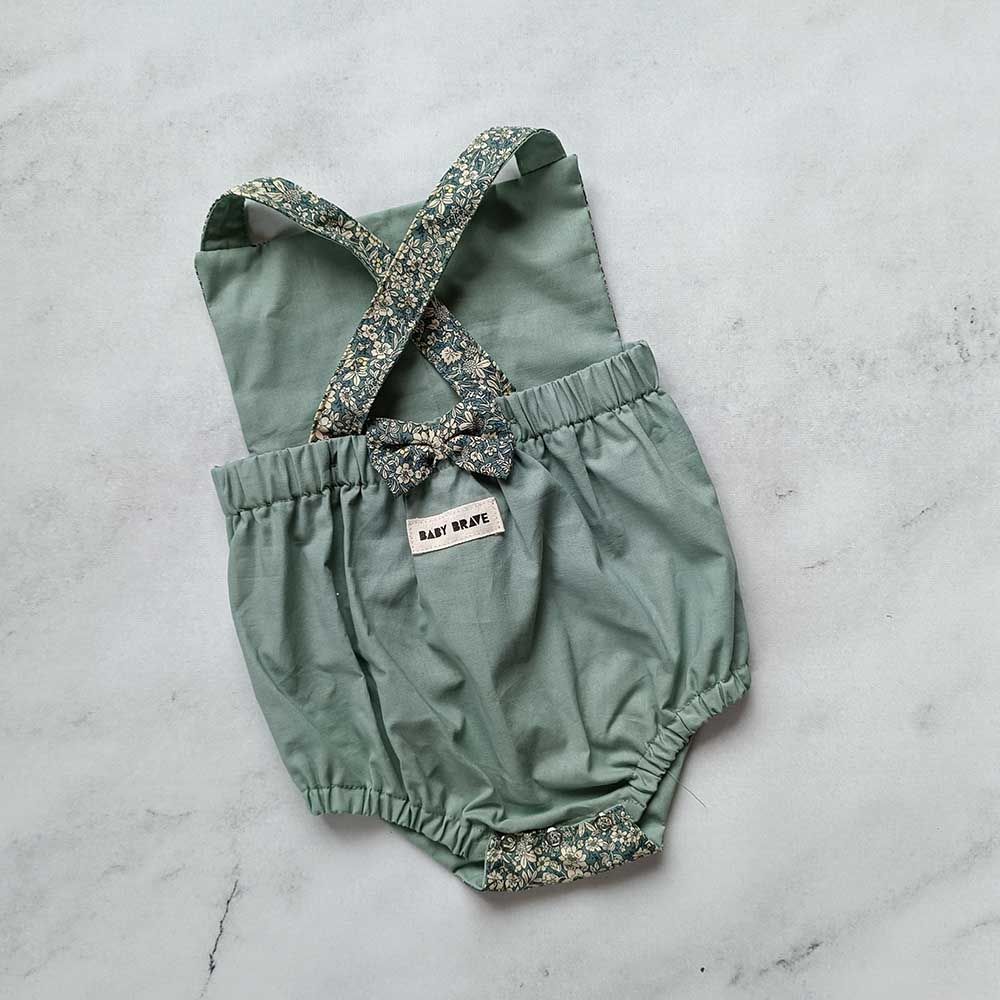 Baby Brave - Floral Baby Bodysuit - Vintage Sage