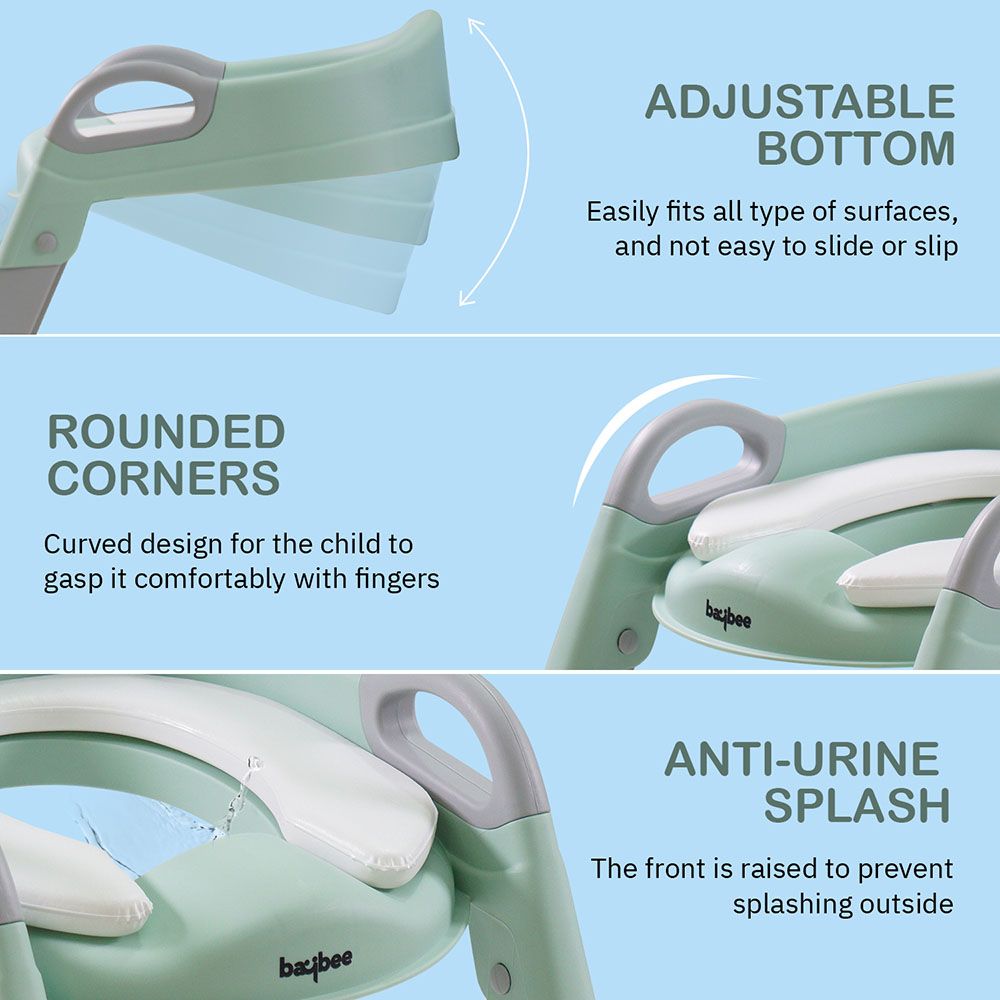 Baybee - Aura Western Toilet Potty Seat For Kids - Green