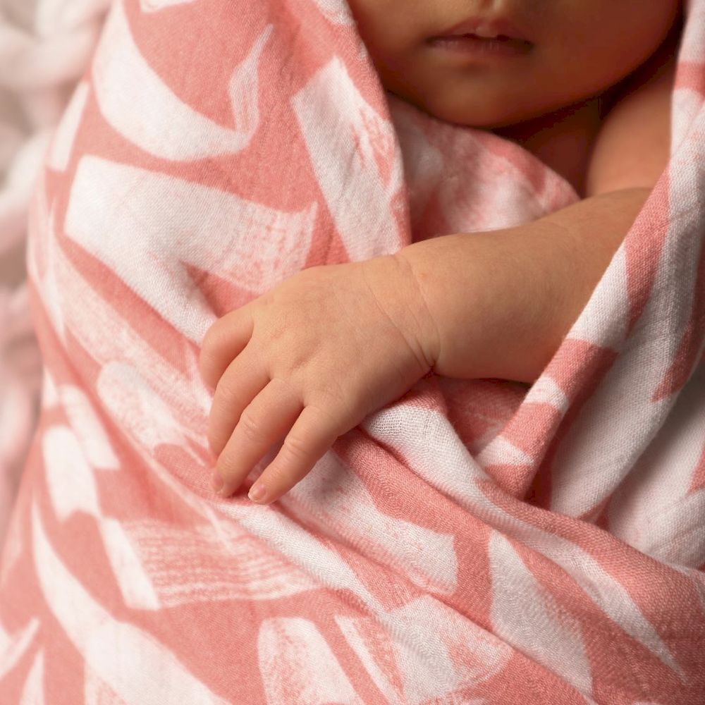 BALADI - Calligraphy Swaddle - Coral