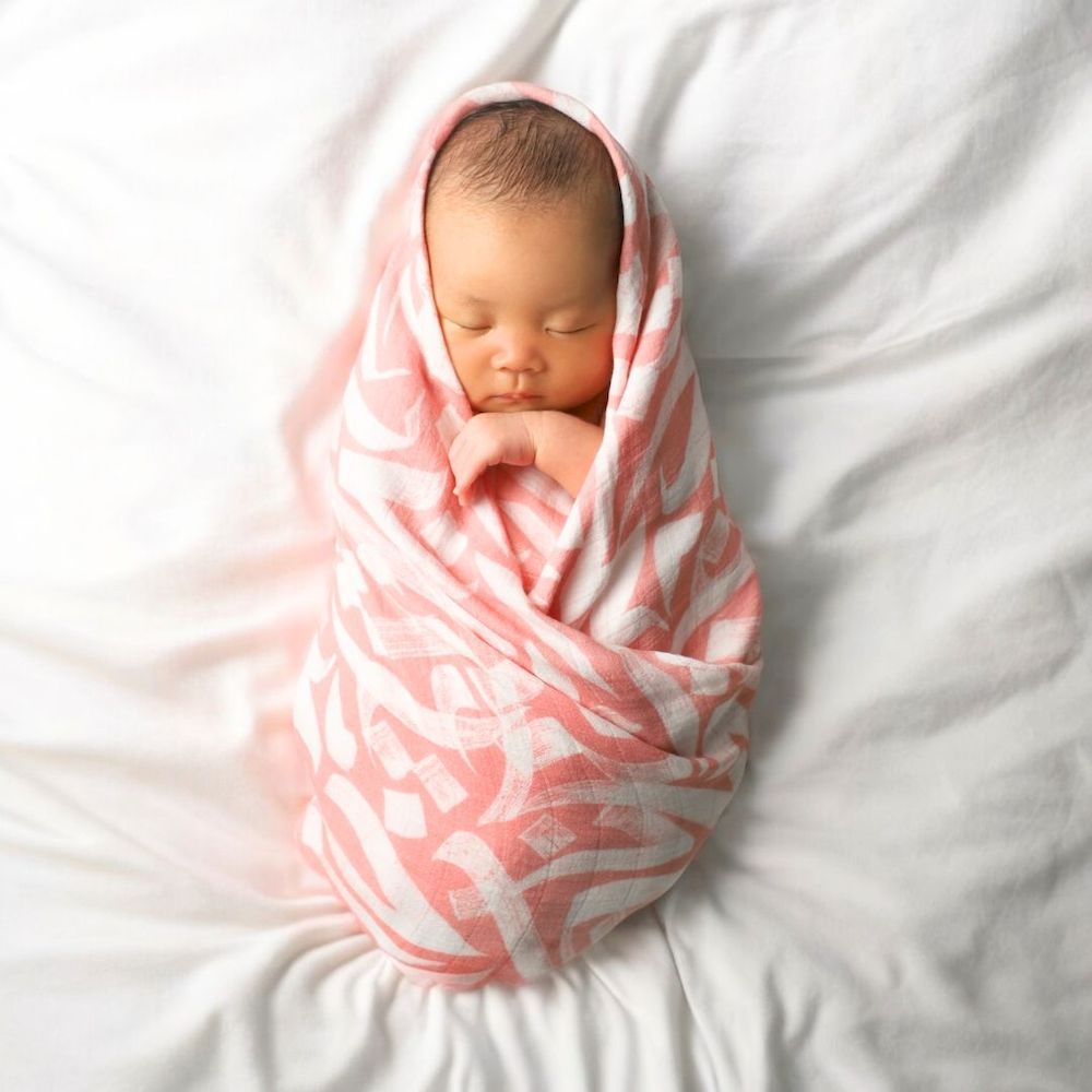 BALADI - Calligraphy Swaddle - Coral