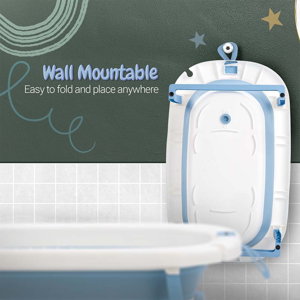 Baybee - Foldable Baby Bath Tub - Blue