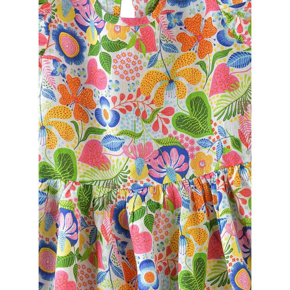 Jelliene - Sunshine Sprinkles Girls Floral Viscose Dress