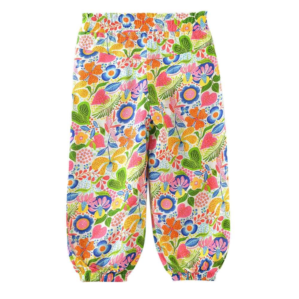 Jelliene - Breezy Blooms Girls Flowy Viscose Pants