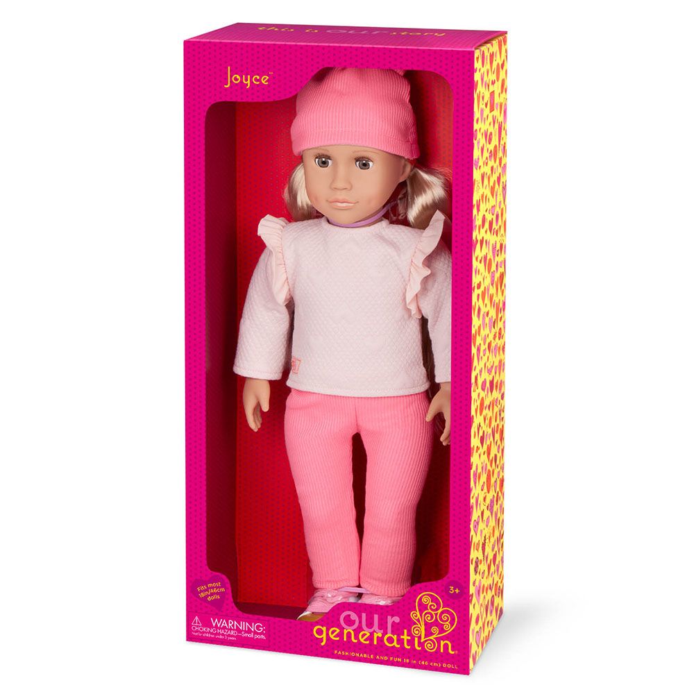 Our Generation - Joyce Doll With Sweatsuit And Beanie Hat - 18 Inch