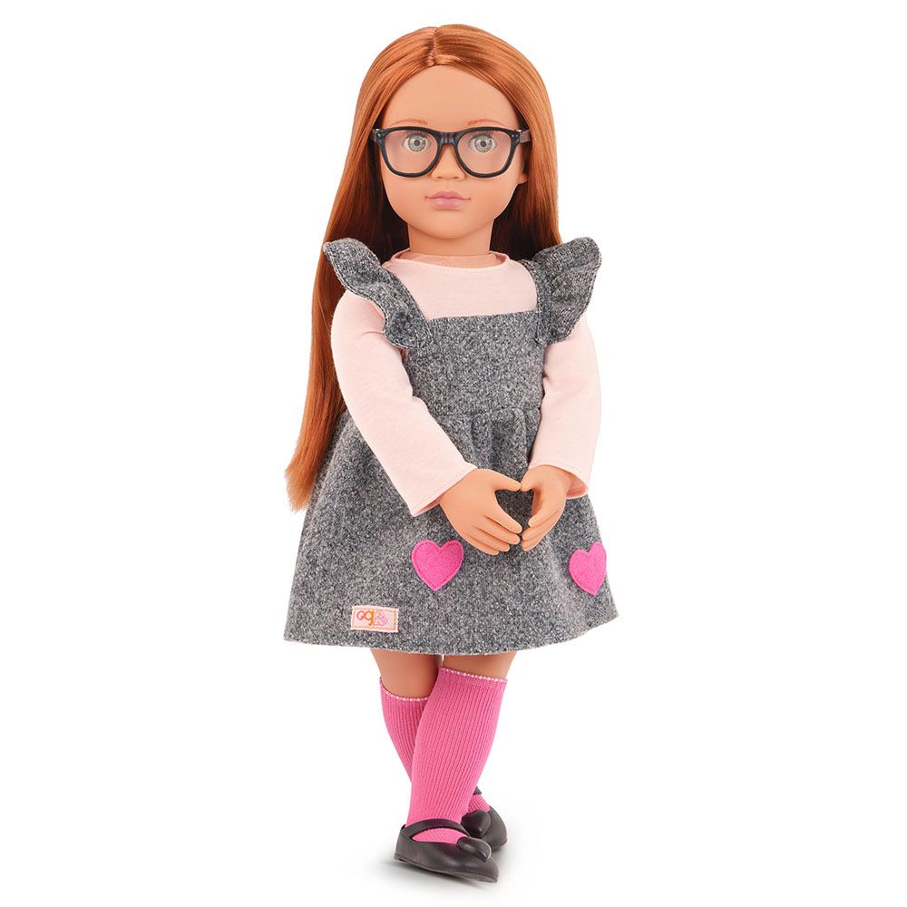 Our Generation - Kelly Doll With School Dress And Heart Patches - 18 Inch