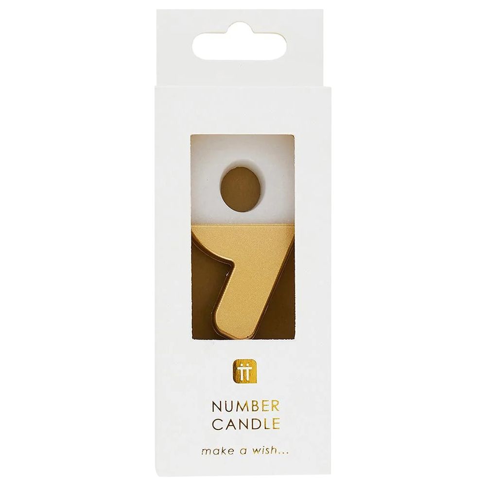 Talking Tables - We Heart Birthdays Number Candle 9 - Gold