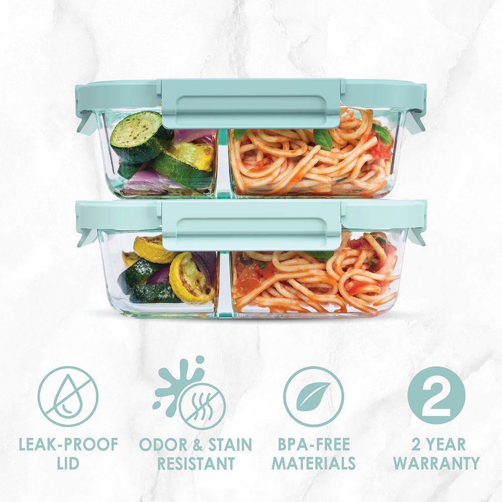 Bentgo - Leak-Proof Glass Food Storage Set - Coastal - 4pcs