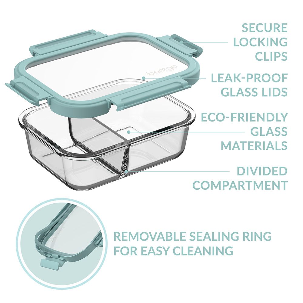 Bentgo - Leak-Proof Glass Food Storage Set - Coastal - 4pcs