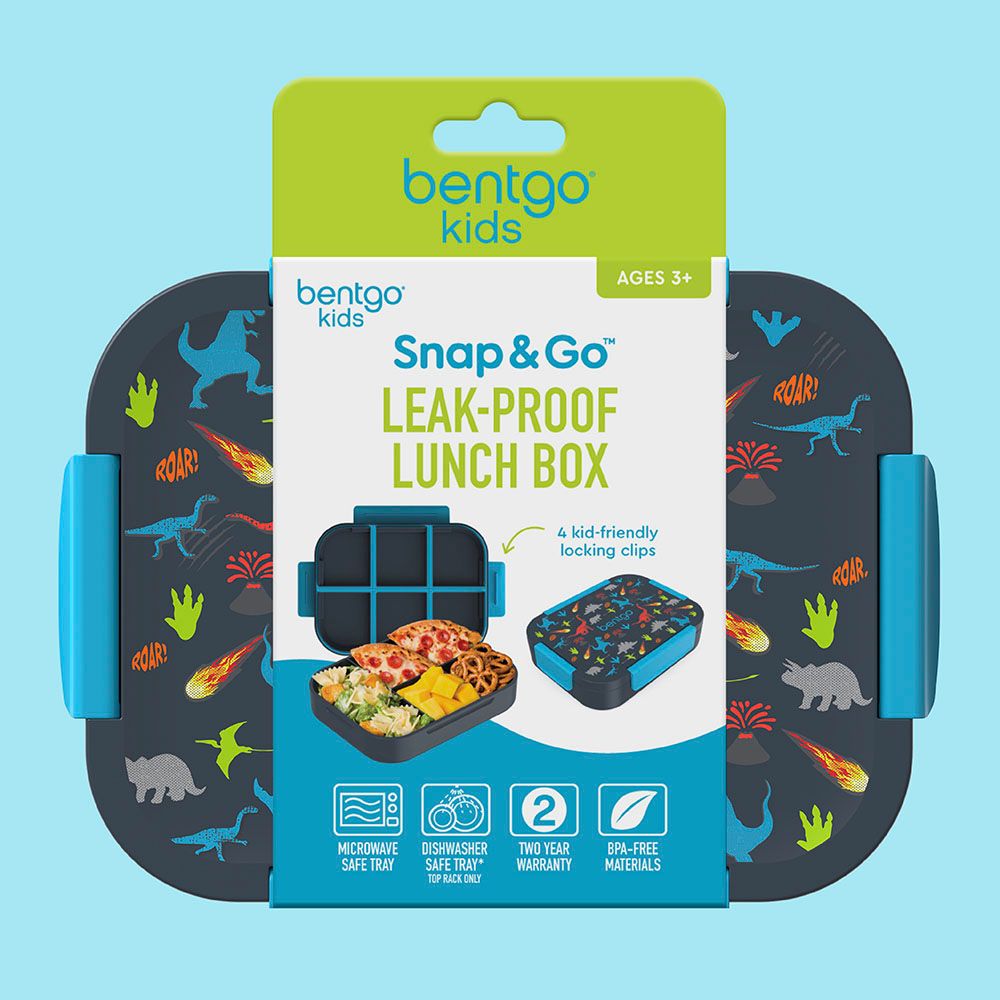 Bentgo - Kids Prints 4 Compartment Slim Lunchbox - Dino