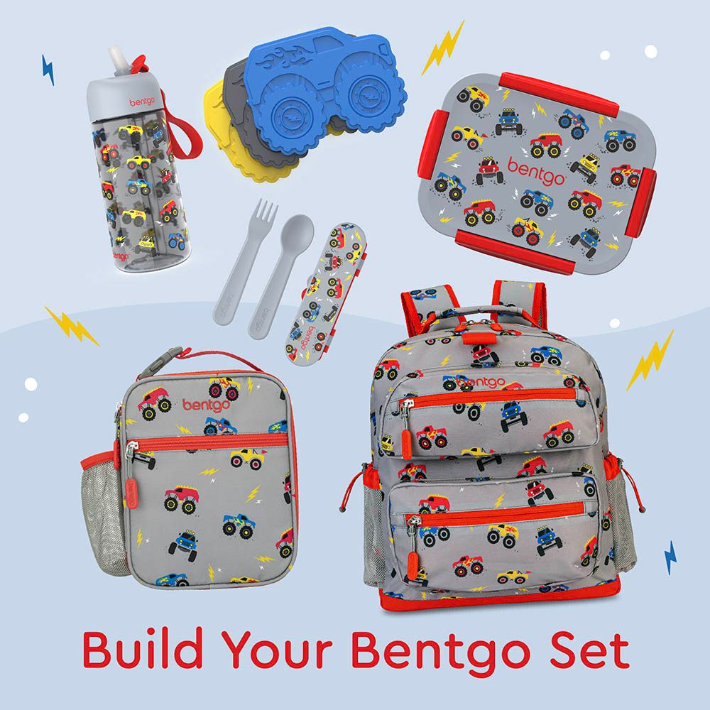 Bentgo - Kids Prints 4 Compartment Slim Lunchbox - Trucks