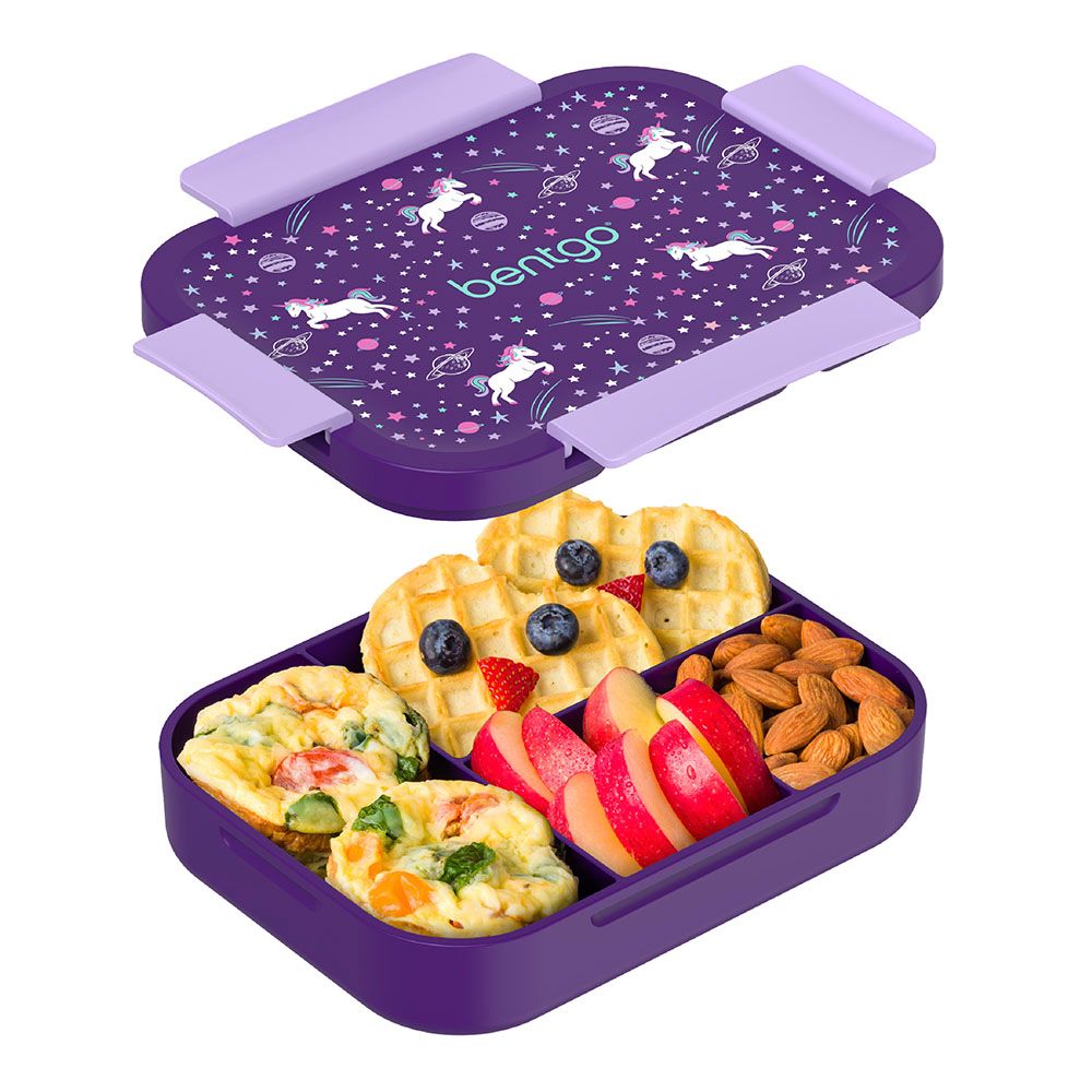 Bentgo - Kids Prints 4 Compartment Slim Lunchbox - Unicorn