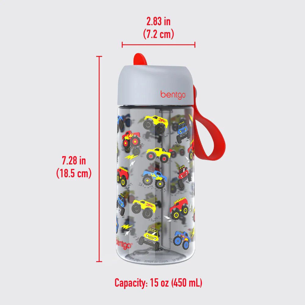 بينتغو - زمزمية ماء للأطفال - شاحنات - 450 مل