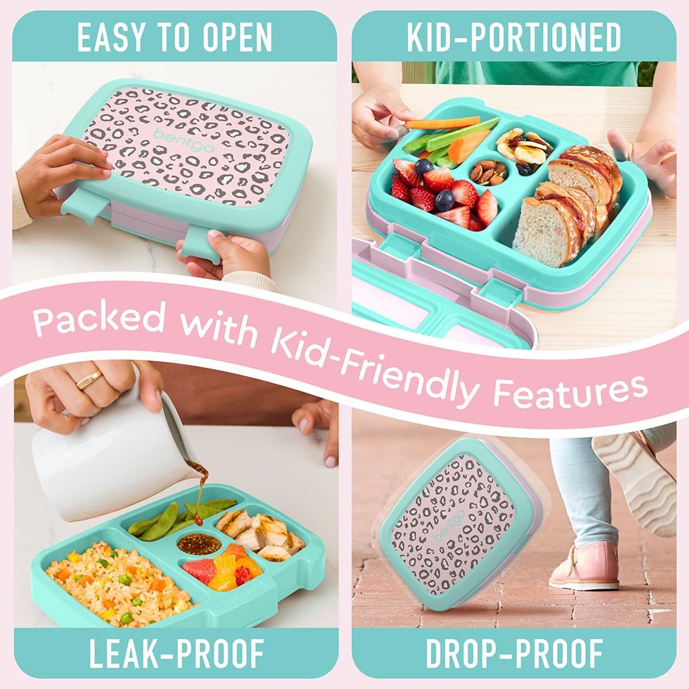 Bentgo - Kids Prints 5 Compartment Lunchbox - Leopard