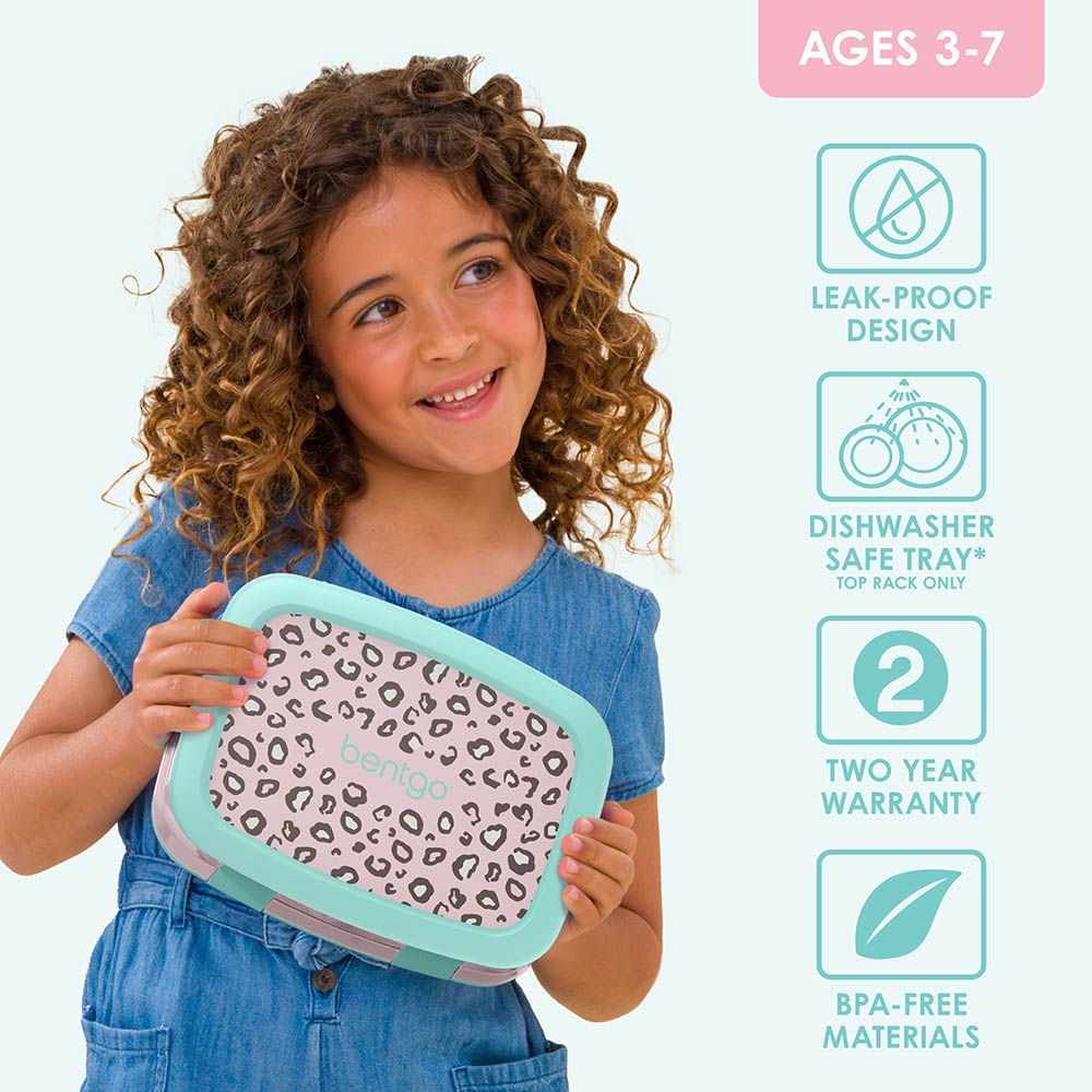 Bentgo - Kids Prints 5 Compartment Lunchbox - Leopard