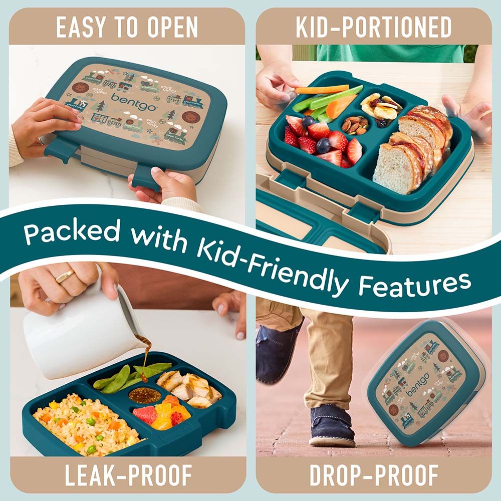 Bentgo - Kids Prints 5 Compartment Lunchbox - Trains