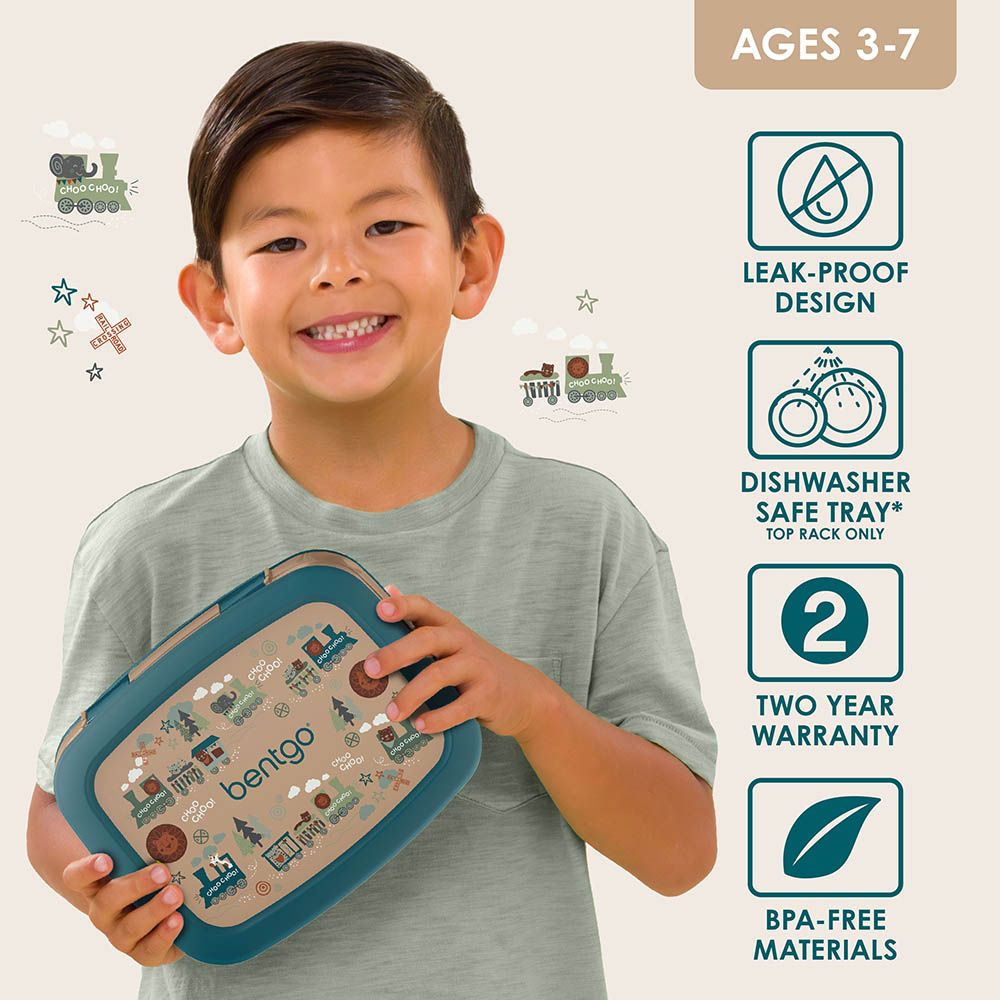 Bentgo - Kids Prints 5 Compartment Lunchbox - Trains