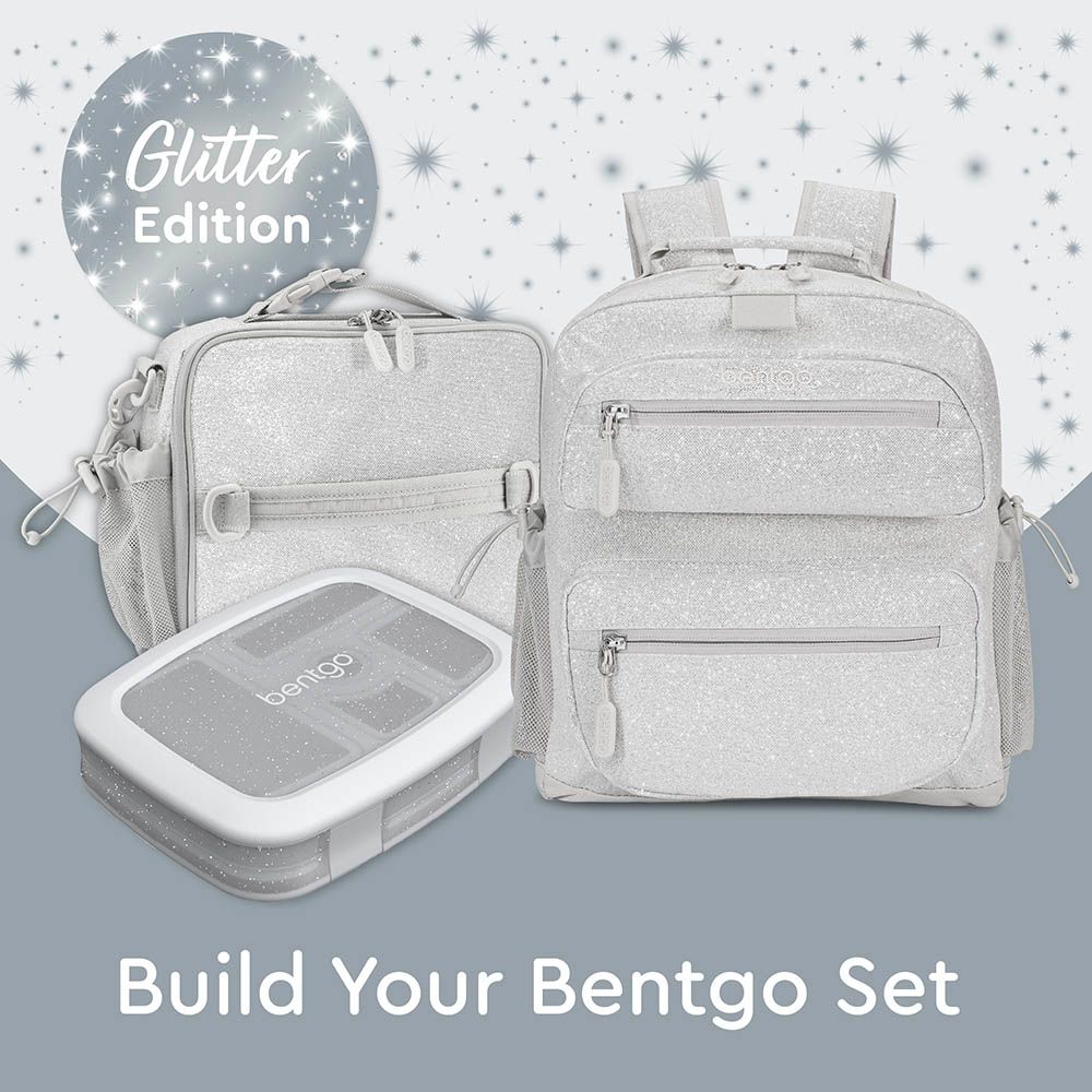 Bentgo - Kids Glitter 5 Compartment Lunchbox - Silver