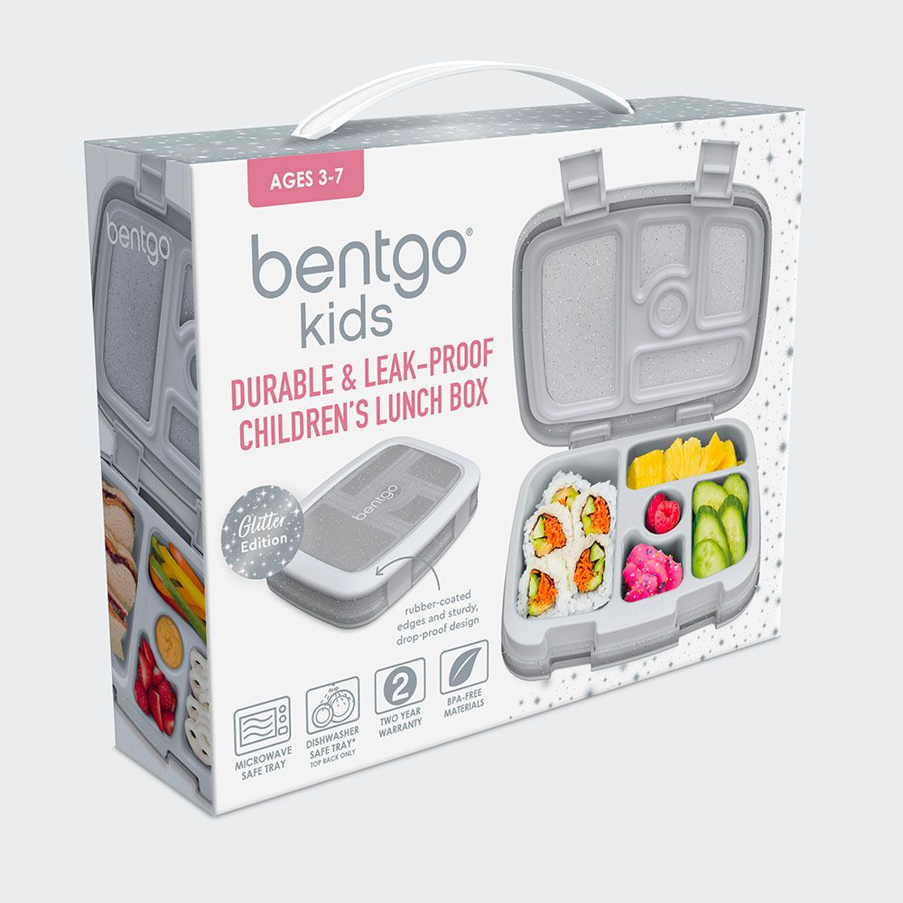 Bentgo - Kids Glitter 5 Compartment Lunchbox - Silver