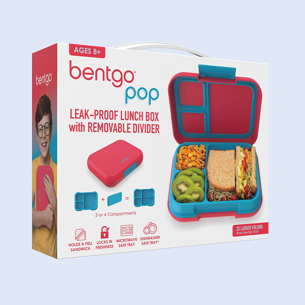 Bentgo - Pop 3 Compartment Lunchbox - Flame Red/Turqooise