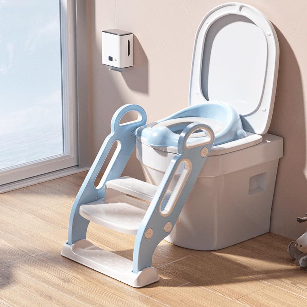 Little Angel - Baby Potty Trainer Step Stool And Seat - Blue