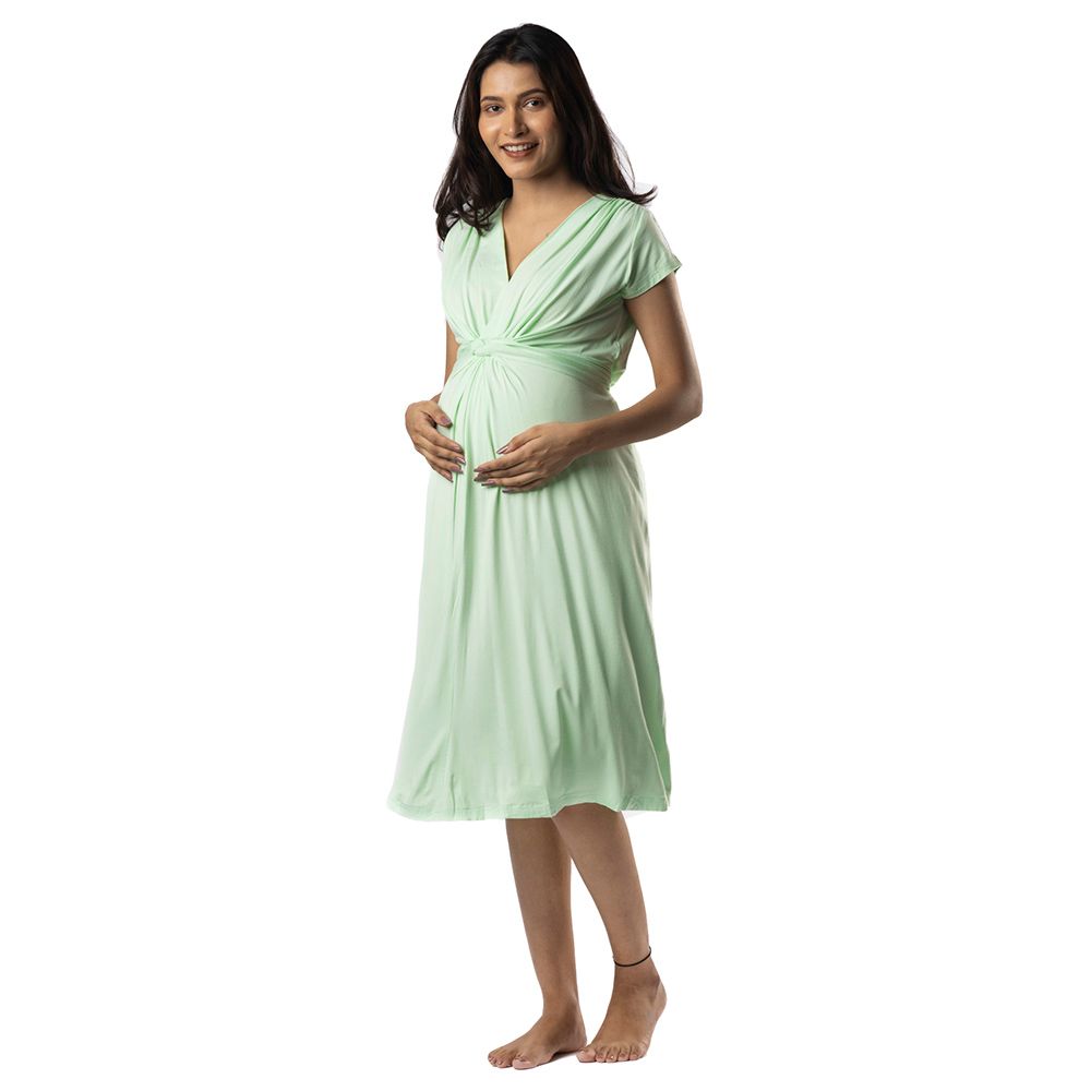 Block Hop - Maternity Everyday Dress - Lime