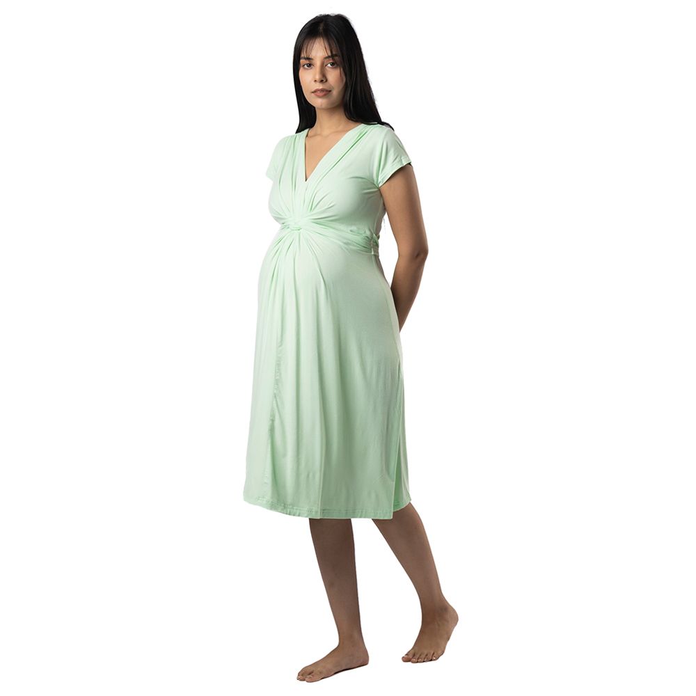 Block Hop - Maternity Everyday Dress - Lime