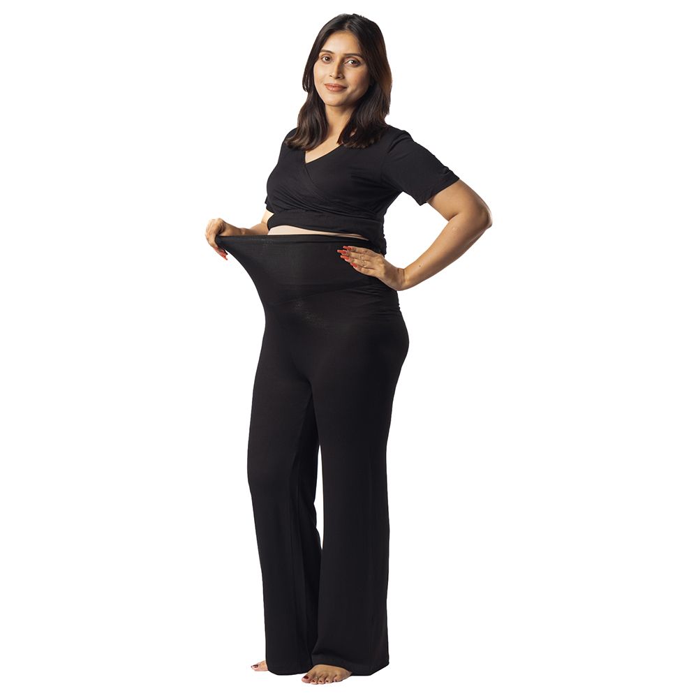 Block Hop - 2pc-Set - Maternity Co-Ord Set - Black